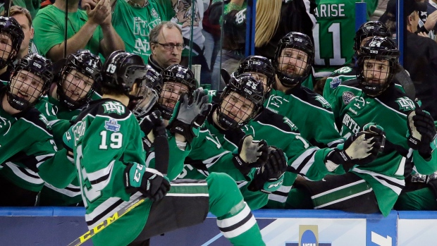 Shane Gersich and North Dakota Celebrate, The Canadian Press Shane Gersich and North Dakota Celebrate