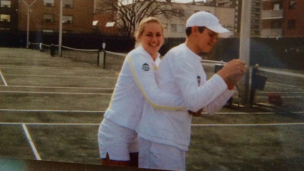 Mia Gordon and Milos Raonic