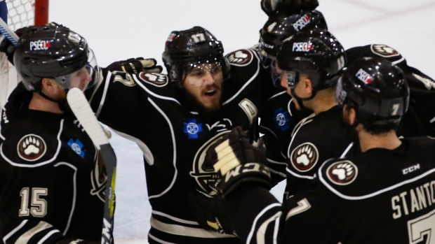 Hershey Bears celebrate, Bernard Weil/Toronto Star/Getty Images Hershey Bears celebrate