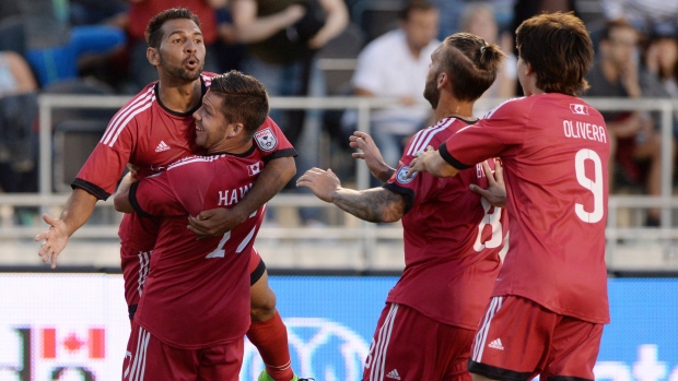 Ottawa Fury Players Celebrate