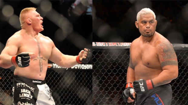 Brock Lesnar and Mark Hunt, Getty Images Brock Lesnar and Mark Hunt