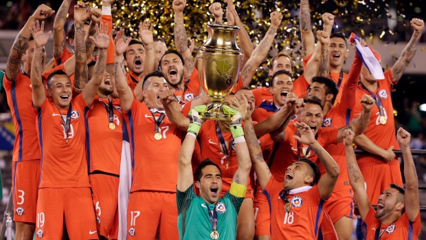 Chile celebrates Copa America title, The Canadian Press Chile celebrates Copa America title