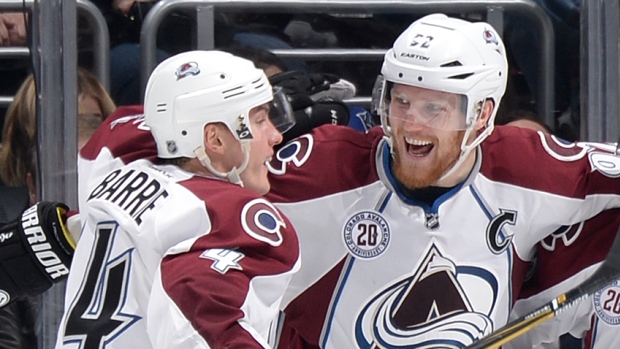 Tyson Barrie and Gabriel Landeskog, Getty Images Tyson Barrie and Gabriel Landeskog