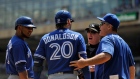 Edwin Encarnacion, Josh Donaldson and John Gibbons