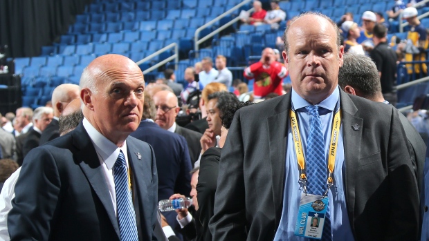 Lou Lamoriello and Mark Hunter