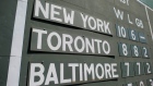 MLB Standings at Fenway Park