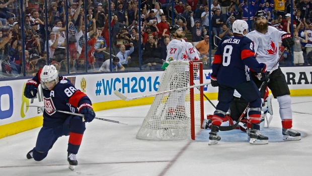 Patrick Kane scored as USA beat Canada.