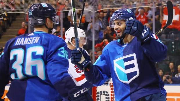 Pierre-Edouard Bellemare Jannik Hansen, Bruce Bennett/Getty Images Pierre-Edouard Bellemare Jannik Hansen