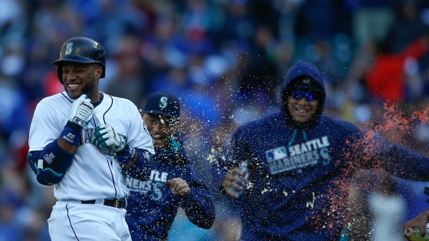 Robinson Cano and Seattle Mariners celebrate