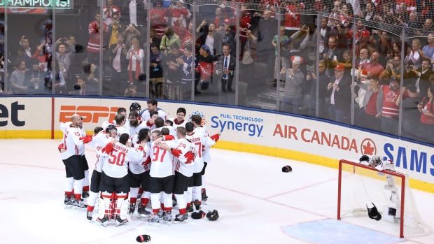 Canada celebrates, Peter Power/Getty Images Canada celebrates