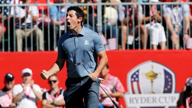 Rory McIlroy celebrates, The Canadian Press Rory McIlroy celebrates