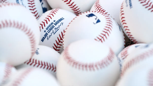 Basket of baseballs