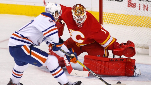 Connor McDavid scores on Brian Elliott, The Canadian Press Connor McDavid scores on Brian Elliott