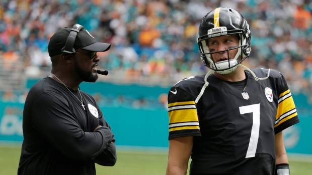 Mike Tomlin and Ben Roethlisberger 