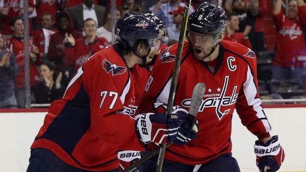 Oshie and Ovechkin, Rob Carr/Getty Images Oshie and Ovechkin