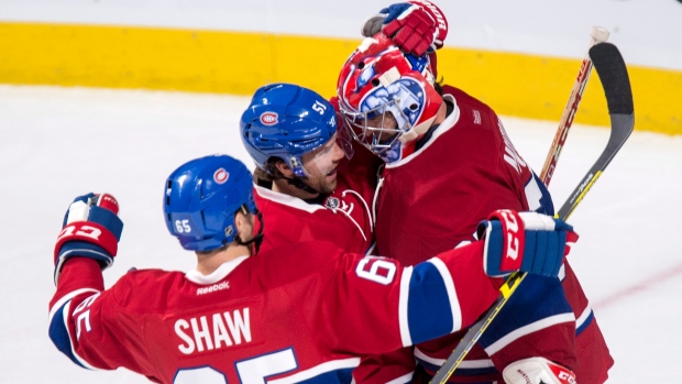 Andrew Shaw David Desharnais Al Montoya