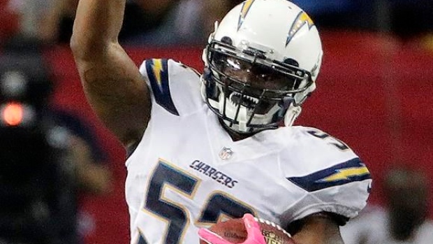 Perryman overcomes sore shoulder to help Chargers rally Article Image 0, The Canadian Press Perryman overcomes sore shoulder to help Chargers rally Article Image 0