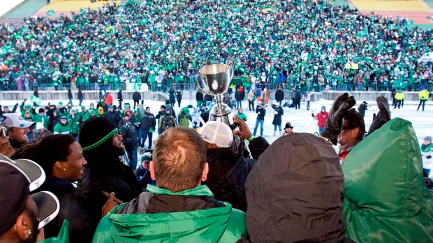 Roughrider fans at Mosaic Stadium