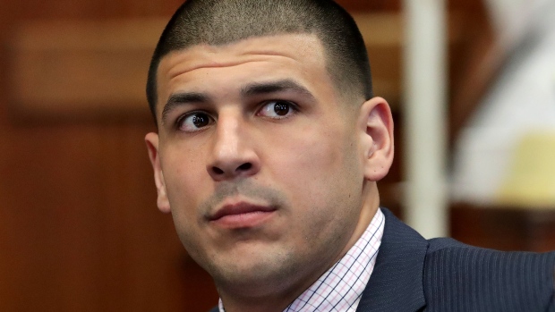 Aaron Hernandez, Boston Globe/Boston Globe/Getty Images Aaron Hernandez