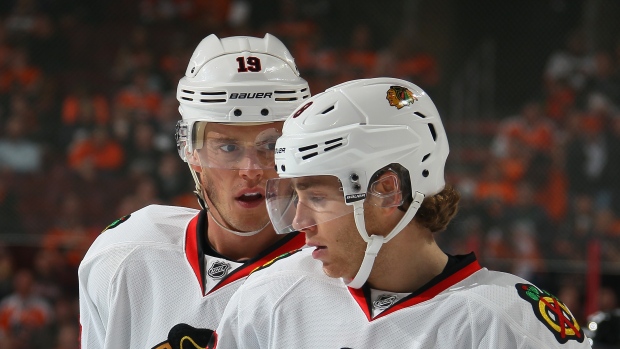 Jonathan Toews and Patrick Kane, Bruce Bennett/Getty Images Jonathan Toews and Patrick Kane