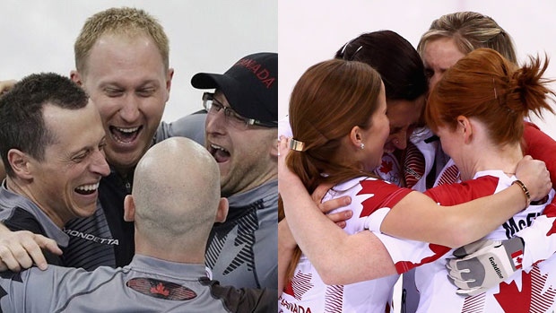 Team Brad Jacobs and Team Jennifer Jones win gold, Getty Images Team Brad Jacobs and Team Jennifer Jones win gold