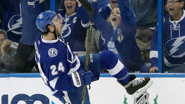 Ryan Callahan celebrates, The Canadian Press Ryan Callahan celebrates