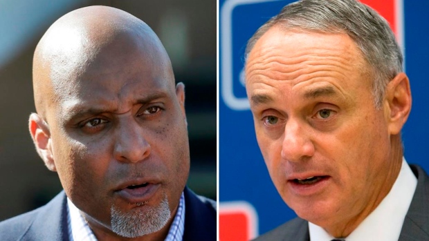 Tony Clark and Rob Manfred