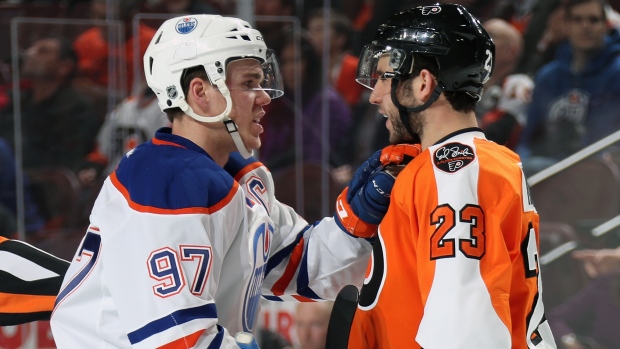 Connor McDavid and Brandon Manning, Len Redkoles/National Hockey League/Getty Images Connor McDavid and Brandon Manning