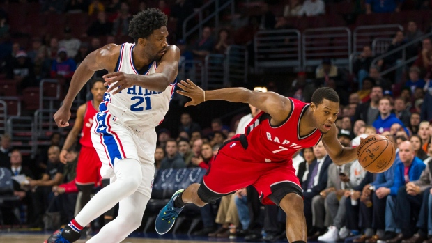 Kyle Lowry and Joel Embiid