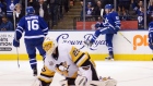 Mitch Marner, Marc-Andre Fleury and Jake Gardiner