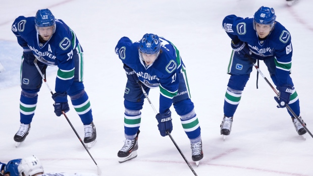 Alex Edler, Loui Eriksson and Markus Granlund