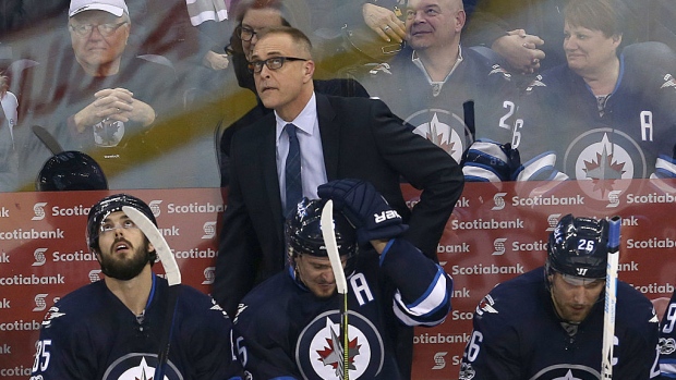 Paul Maurice, Matthieu Perreault, Mark Scheifele & Blake Wheeler