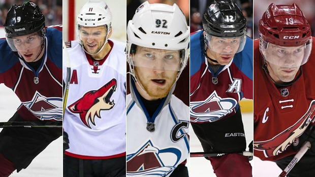 Duchene, Hanzal, Landeskog, Iginla, Doan, Getty Images Duchene, Hanzal, Landeskog, Iginla, Doan