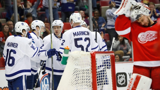 Maple Leafs celebrate, The Canadian Press Maple Leafs celebrate