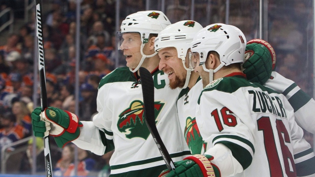 Minnesota Wild celebrate, The Canadian Press Minnesota Wild celebrate