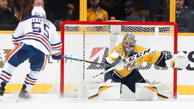 Mark Letestu and Pekka Rinne