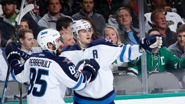 Mathieu Perreault and Mark Scheifele, Glenn James/National Hockey League/Getty Images Mathieu Perreault and Mark Scheifele