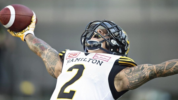 Chad Owens celebrates, The Canadian Press Chad Owens celebrates