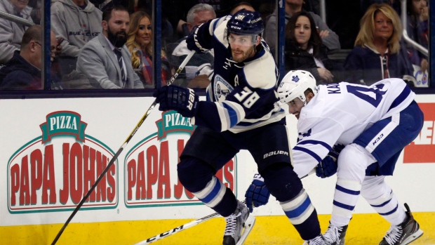 Boone Jenner and Nazem Kadri