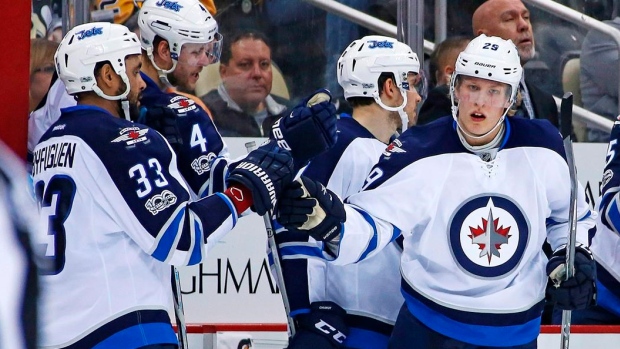 Winnipeg Jets celebrate