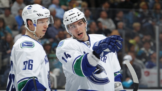 Jannik Hansen and Alexandre Burrows, Rocky Widner/Getty Images Jannik Hansen and Alexandre Burrows