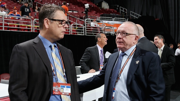 Tim Murray and Jim Rutherford, Bruce Bennett/Getty Images Tim Murray and Jim Rutherford