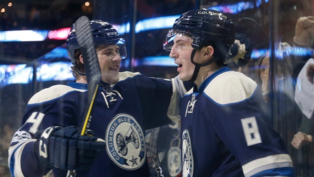 Zack Werenski and Josh Anderson Zack Werenski and Josh Anderson