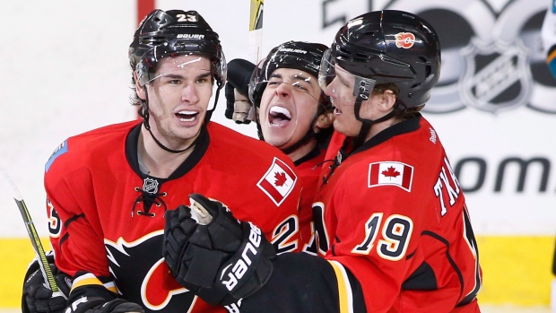 Sean Monahan, Johnny Gaudreau, Matthew Tkachuk Calgary Flames, The Canadian Press Sean Monahan, Johnny Gaudreau, Matthew Tkachuk Calgary Flames