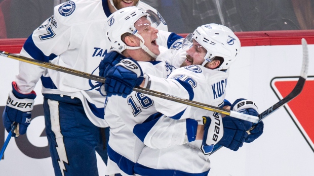 Lightning celebrate, The Canadian Press Lightning celebrate