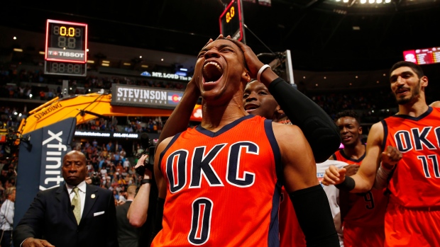 Oklahoma City Thunder celebrate