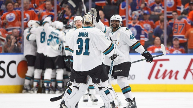 San Jose Sharks celebrate