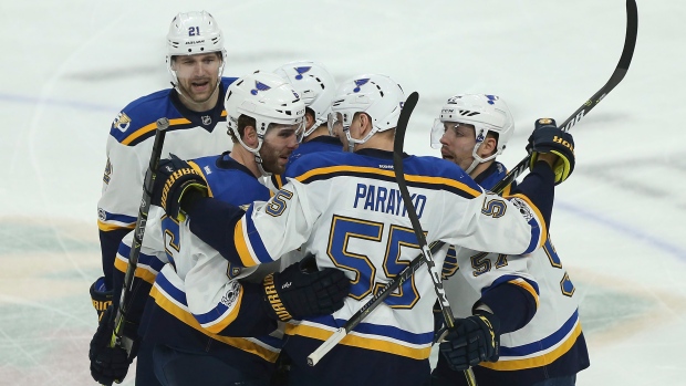 St. Louis Blues celebrate