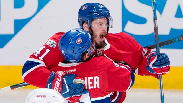 Gallagher, Byron celebrate, The Canadian Press Gallagher, Byron celebrate