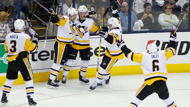 Pittsburgh Penguins celebrate, The Canadian Press Pittsburgh Penguins celebrate